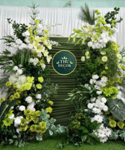 Cổng Cưới Tone Trắng Xanh